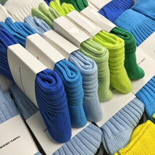 3双装 加厚中筒街头潮流男女简约百搭吸汗 纯色粗线秋冬季