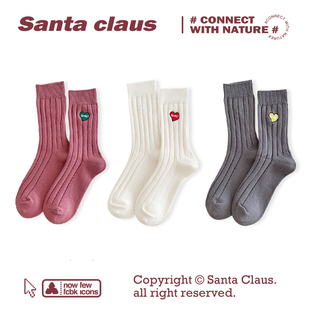 两双装 秋冬百搭sweet字母针织中筒袜百搭简约袜 每一刻都像永远