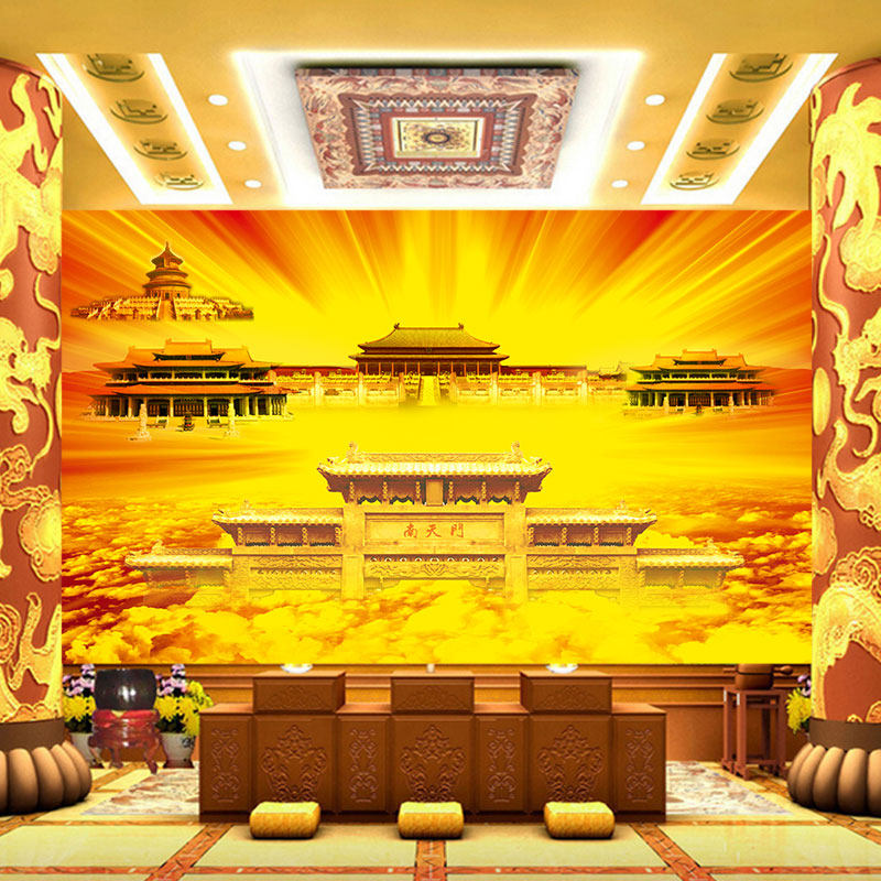 金光南天门墙纸仙道寺庙佛堂神像菩萨背景墙宫殿祥云佛光万丈壁画,家装主材,定制壁画,淘宝优惠券,粉丝福利购,淘宝优惠卷