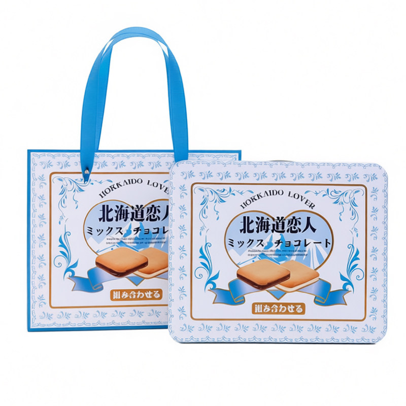 台湾进口北海道恋人夹心曲奇白巧克力味礼盒装独立小包装260g