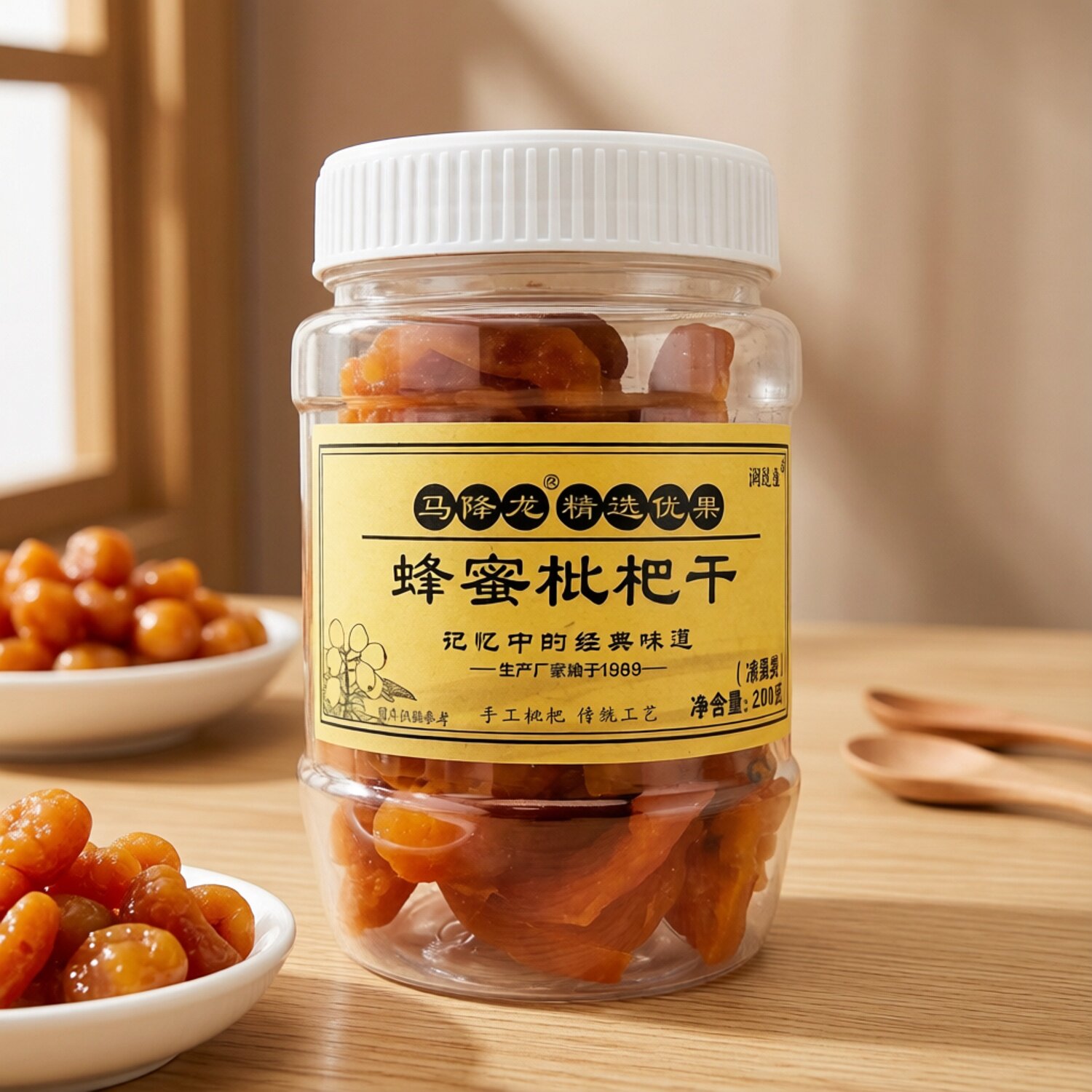 香港马降龙蜂蜜枇杷干罐装竹蜂盐陈皮黄皮话梅休闲蜜饯果干果脯