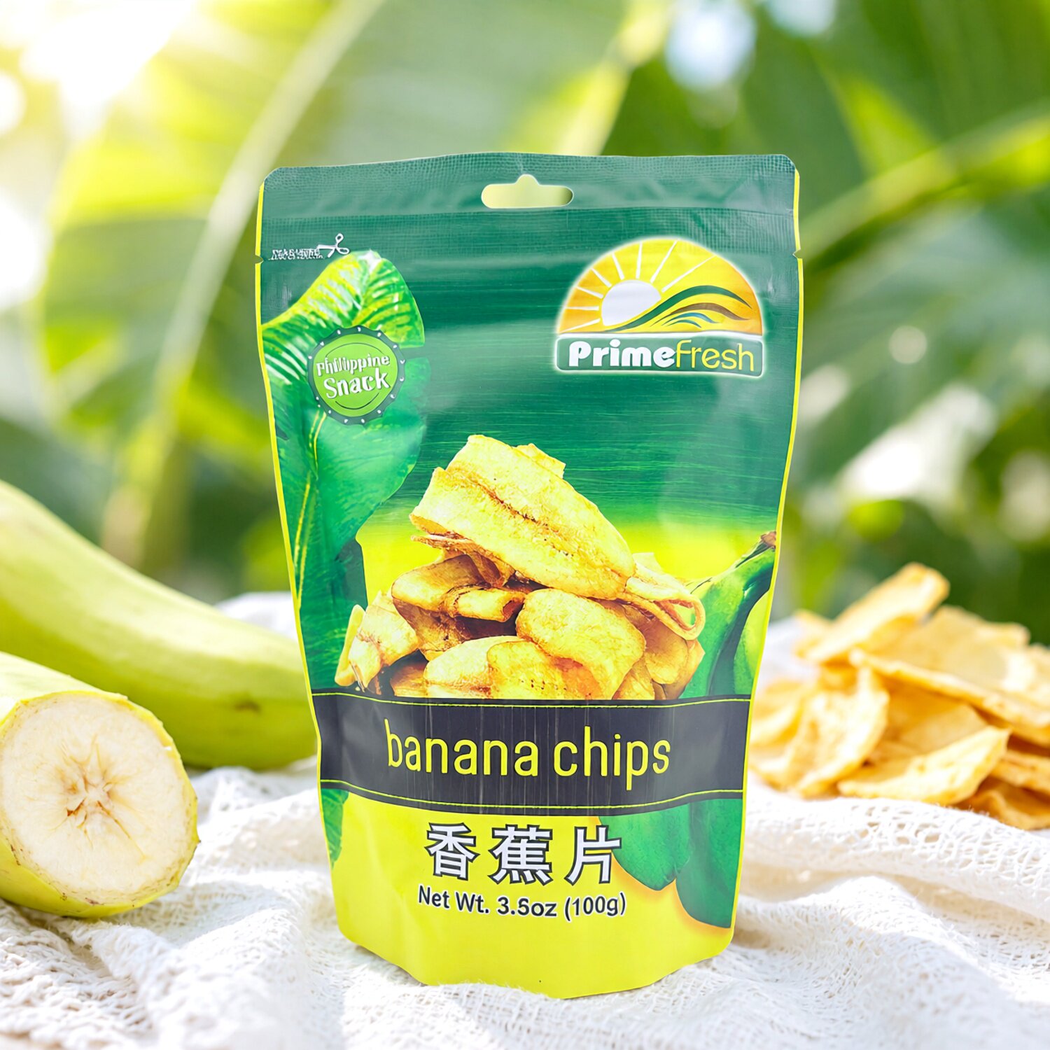 菲律宾进口prime fresh香蕉片100g香蕉味零食袋装香蕉片即食果干