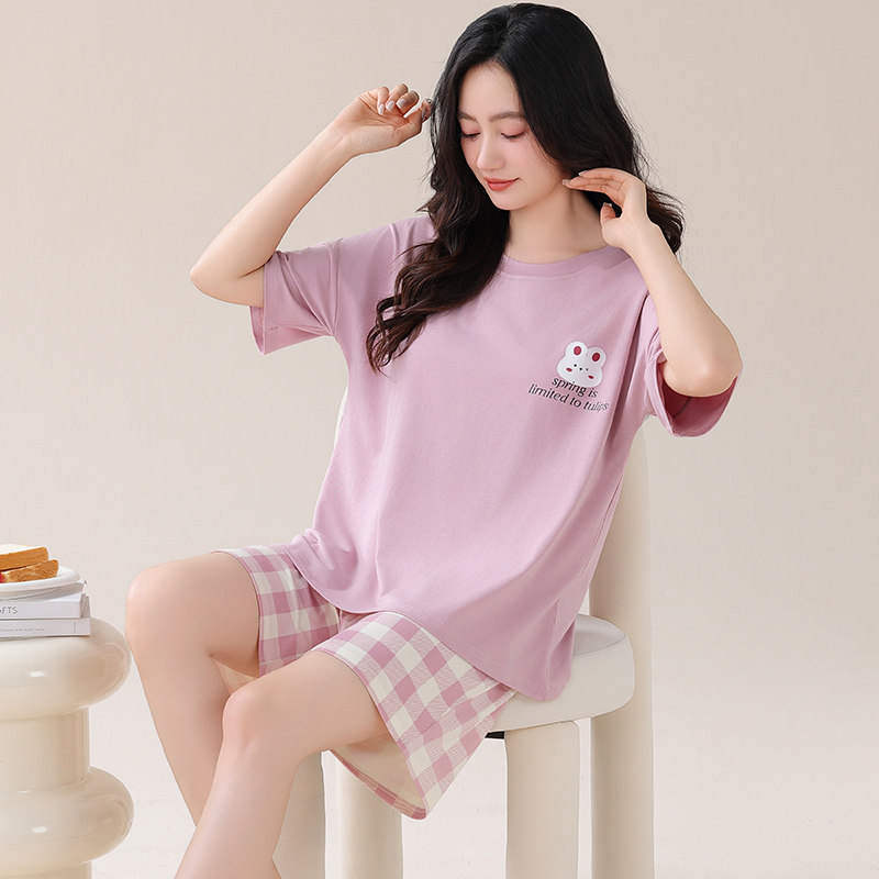 5xL莫代尔睡衣女夏季2025年新款薄款短袖短裤大码加肥居家服套装,女士内衣/男士内衣/家居服,睡衣/家居服套装,淘宝优惠券,粉丝福利购,淘宝优惠卷