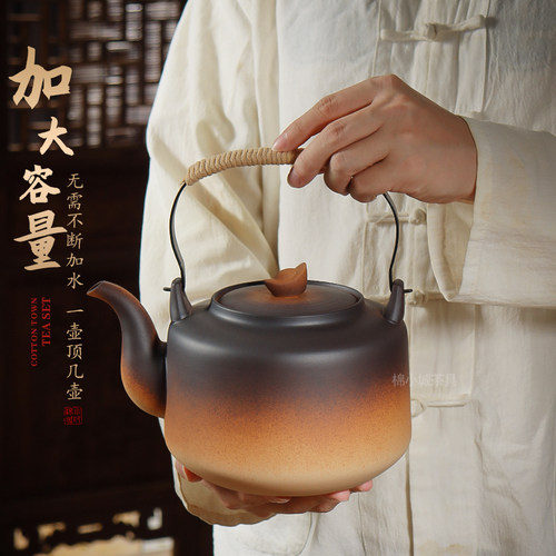 带过滤大容量潮州陶壶可明火陶瓷