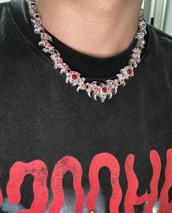 SASIOVERLXRD同款原版大小号夜光异形尖刺眼睛项链寄生项链