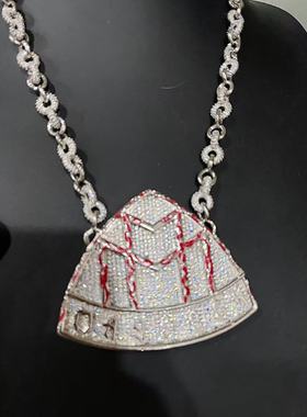 Sasi同款嘻哈满钻迈巴赫项链百搭嘻哈饰品项链饰品