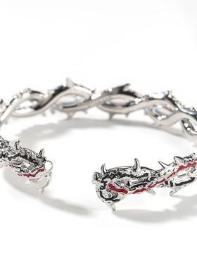 BLITZ BOY 铜镀金 珐琅荆棘手环嘻哈饰品百搭款开口手环