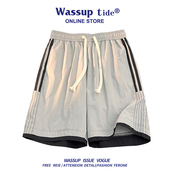 潮流中裤 WASSUPTIDE短裤 速干透气运动裤 美式 男夏季 百搭休闲五分裤