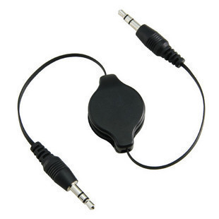 AUX MP3播放器車載CD機可伸縮音頻線 公對公連接手機音樂汽車用品