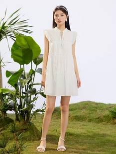 裙连衣爱衣服连衣裙年新款 小清新宽松休闲初恋风背心裙连衣裙 法式