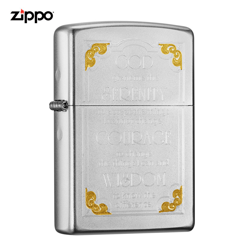 zippo芝宝打火机 警世箴言男士刻字正品防风煤油打火机送男友收藏