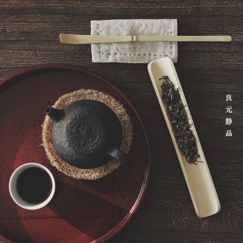 茶道竹制长柄茶匙茶拨茶荷茶则