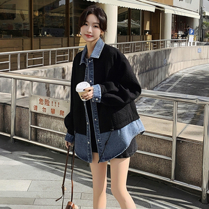 现货 假两件牛仔拼接外套 6312 P135 控188图片