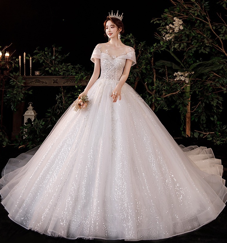 Large size wedding dress 200 catties plus fat, increase the tail fat mm wedding dress, fat girl main gauze, thin winter luxury Large size wedding dress 200 catties plus fat, increase the tail fat mm wedding dress, fat girl main gauze, thin winter luxury