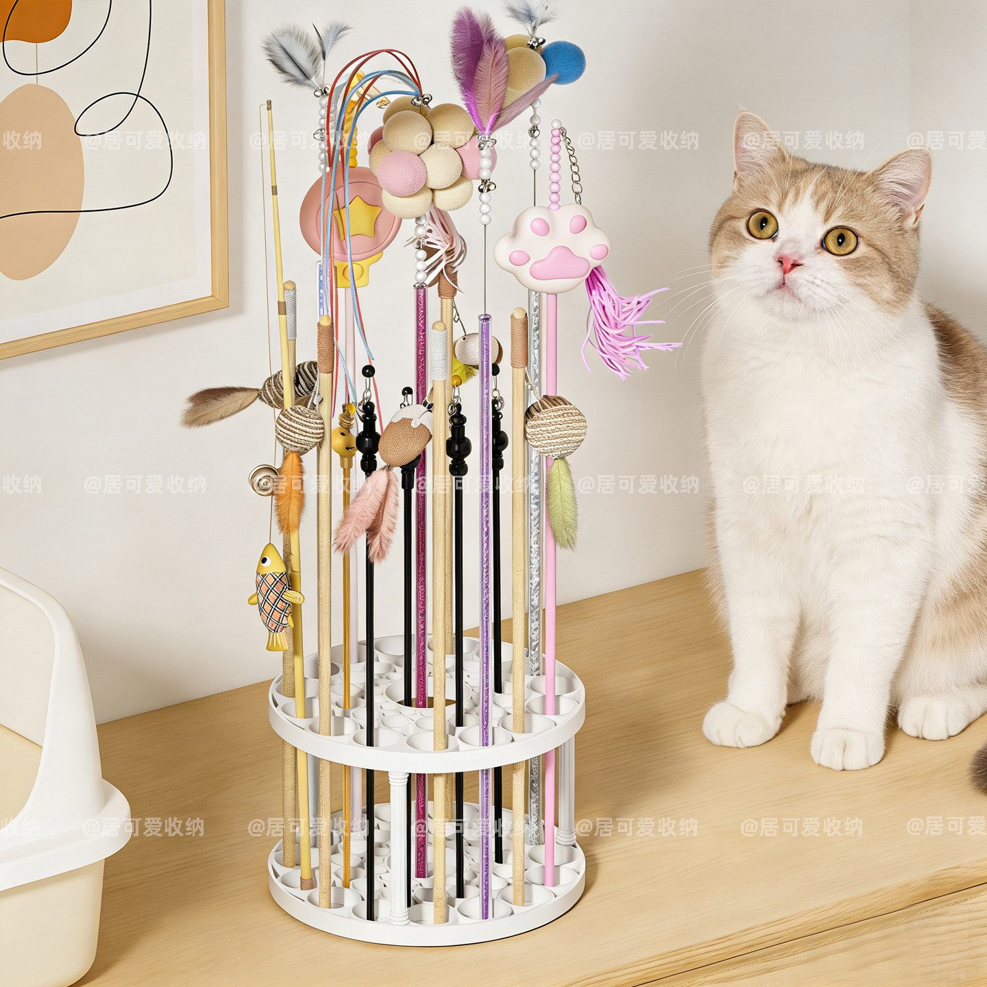 宠物玩具逗猫棒置物架图片