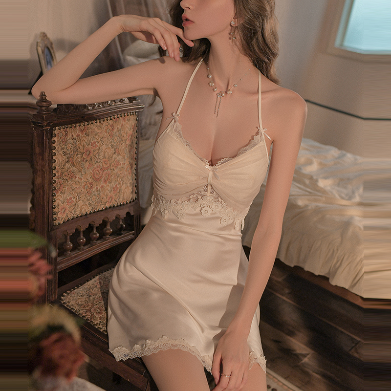 性感睡衣女款2025新款夏季法式纯欲露背带胸垫丝绸吊带睡裙套装春,女士内衣/男士内衣/家居服,睡裙,淘宝优惠券,粉丝福利购,淘宝优惠卷