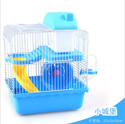 金丝熊超大别墅两只老鼠
