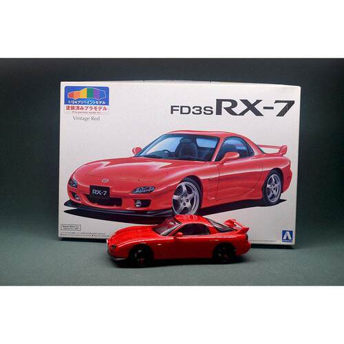 青岛社05497 拼装车模 1/24 马自达MAZDA FD3S RX-7 '99 代工成品