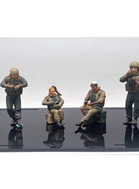 Miniart 37076 兵人模型 1/35 以色列坦克兵乘员组 代工完成品