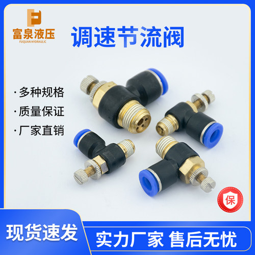 气动气管快速接头调速开关SL8-02调节阀SL16-04气缸节流阀SL6-M5