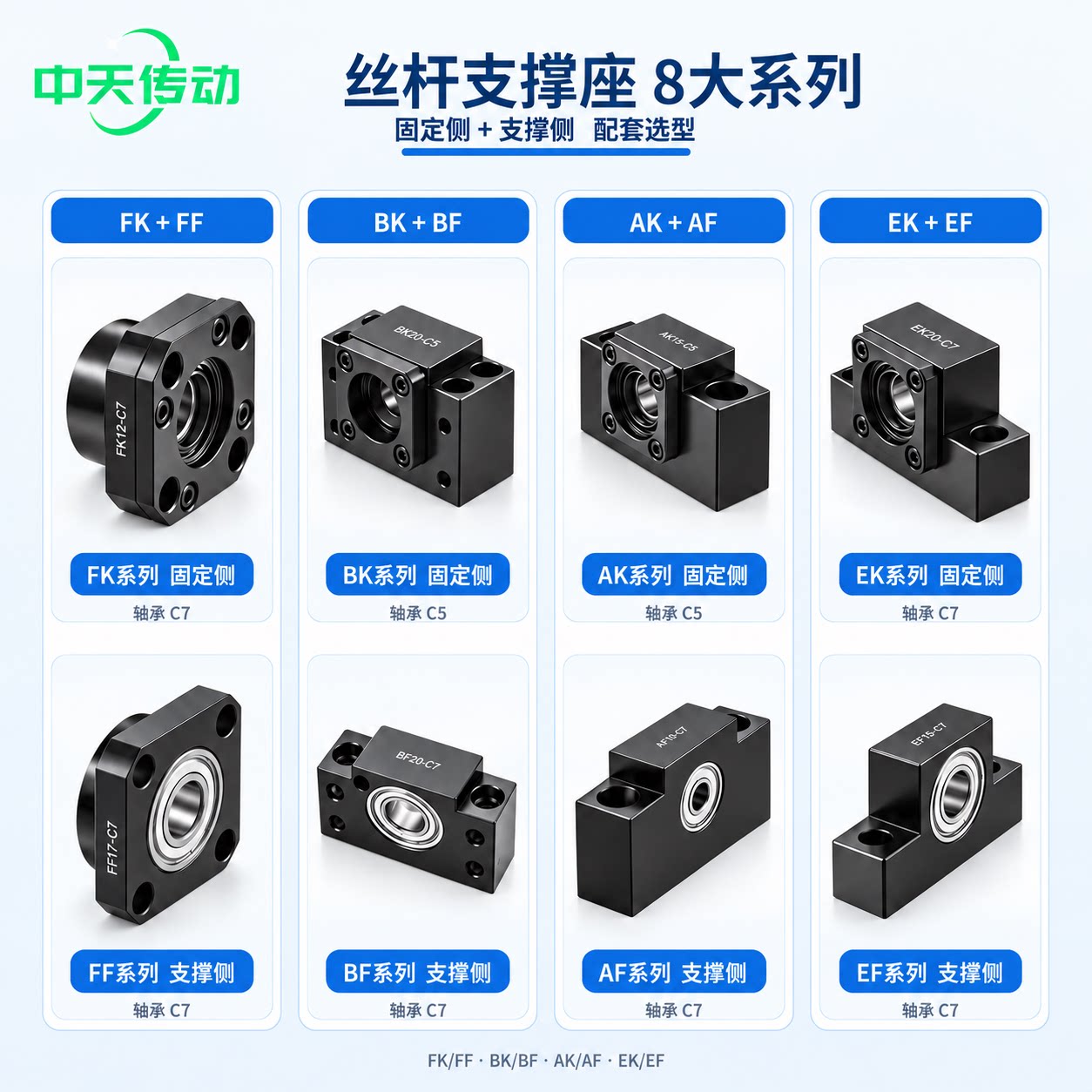 支撑座固定丝杆轴承座FK12/轴承座