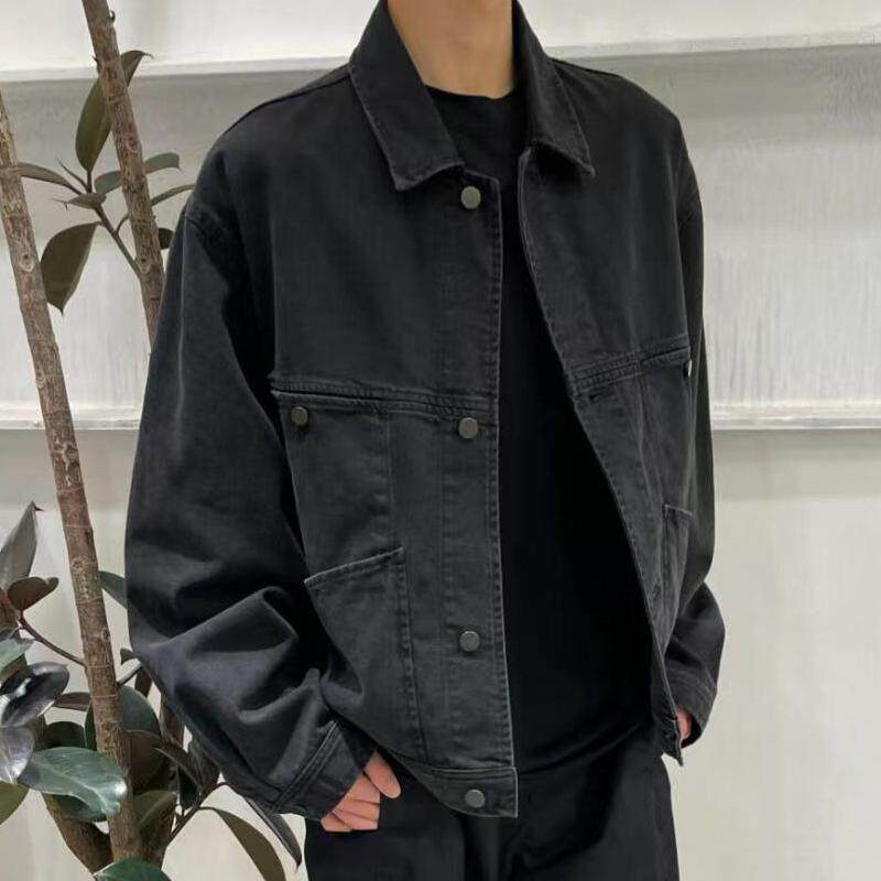 24秋冬新款lemair*风格四口袋潮流牛仔外套宽松休闲百搭长袖夹克