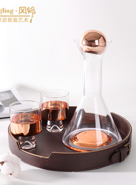 轻奢摆件欧美样板房间玻璃