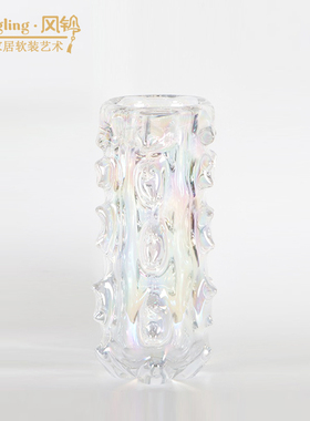 玻璃花瓶软装艺术现代样板间
