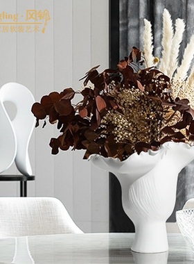 浪漫褶皱花瓶摆件酒店客厅