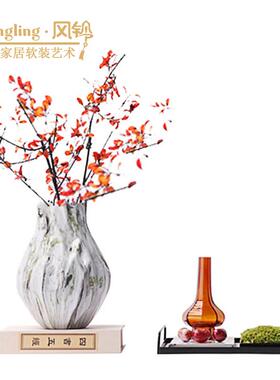 风铃新中式水墨风陶瓷花器摆件