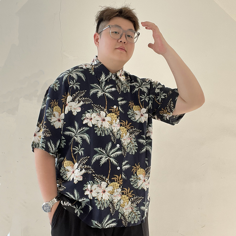 加肥沙滩夏威夷衬衣大码街头