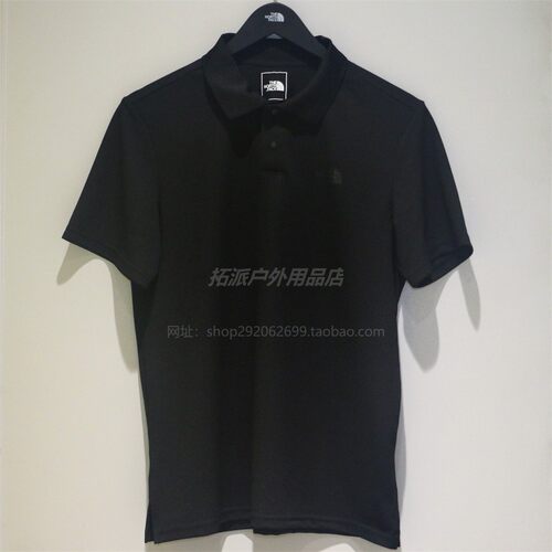 北面男UPF防晒Polo短袖T恤
