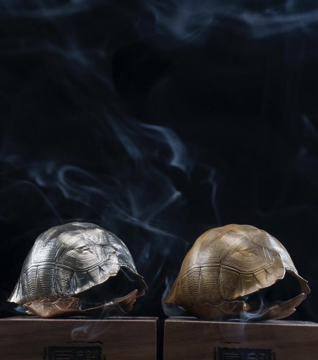 博物志原创｜青铜安哥洛卡陆龟壳香炉摆件陆龟爬宠手把件潮玩模型