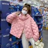 短款连帽羽绒服女2025冬新款时尚设计感休闲韩版炸街超好看面包服，女装羽绒服，2D115