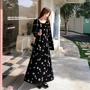 金丝绒连衣裙女2D115-C900-P155-K228图片