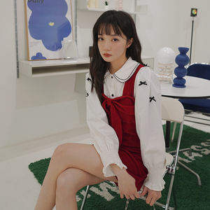 衬衫+丝绒吊带两件套2D115-282-P65-K138图片