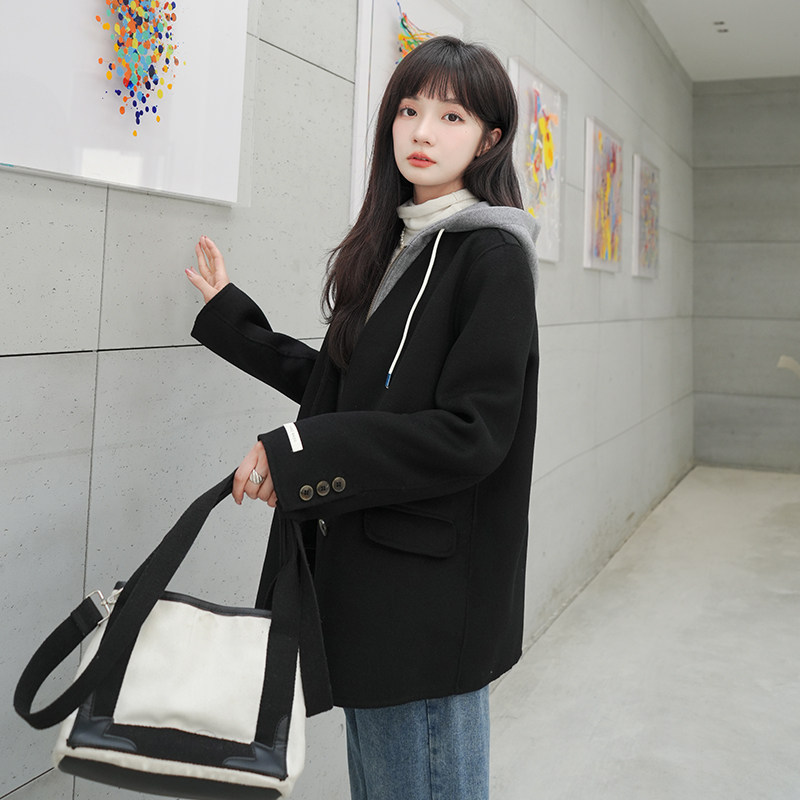 双面尼假两件女外套2D115-405-p215-k318,女装毛呢外套,2D115