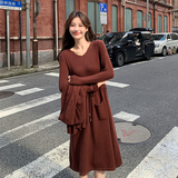 马甲+连衣裙套装2D115-A90-P135-K188，女装套装/套裙，2D115
