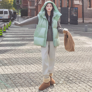 双色可拆卸袖90羽绒服女外套2D115-A54-P275-K398图片