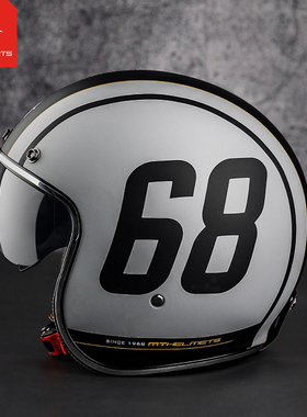 西班牙MT摩托车冬季头盔男复古四分之三头盔3C认证女士四季安全帽