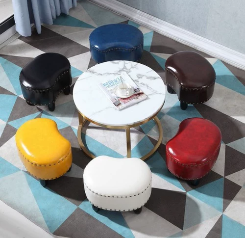 Американский сплошной древесина диван -стул домашняя гостиная журнальная стола небольшая скамейка ktv тестовая комната табурет модный творческий подход