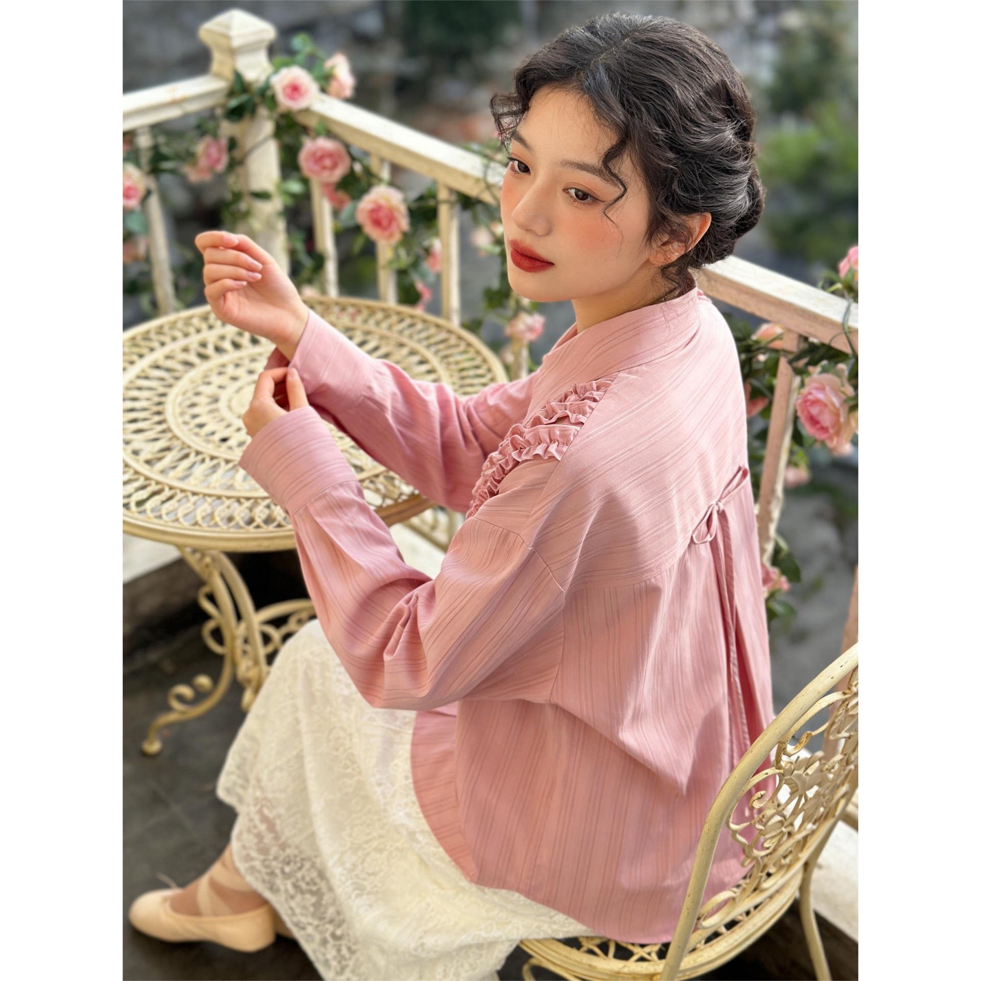 keiko春夏法式条纹上衣