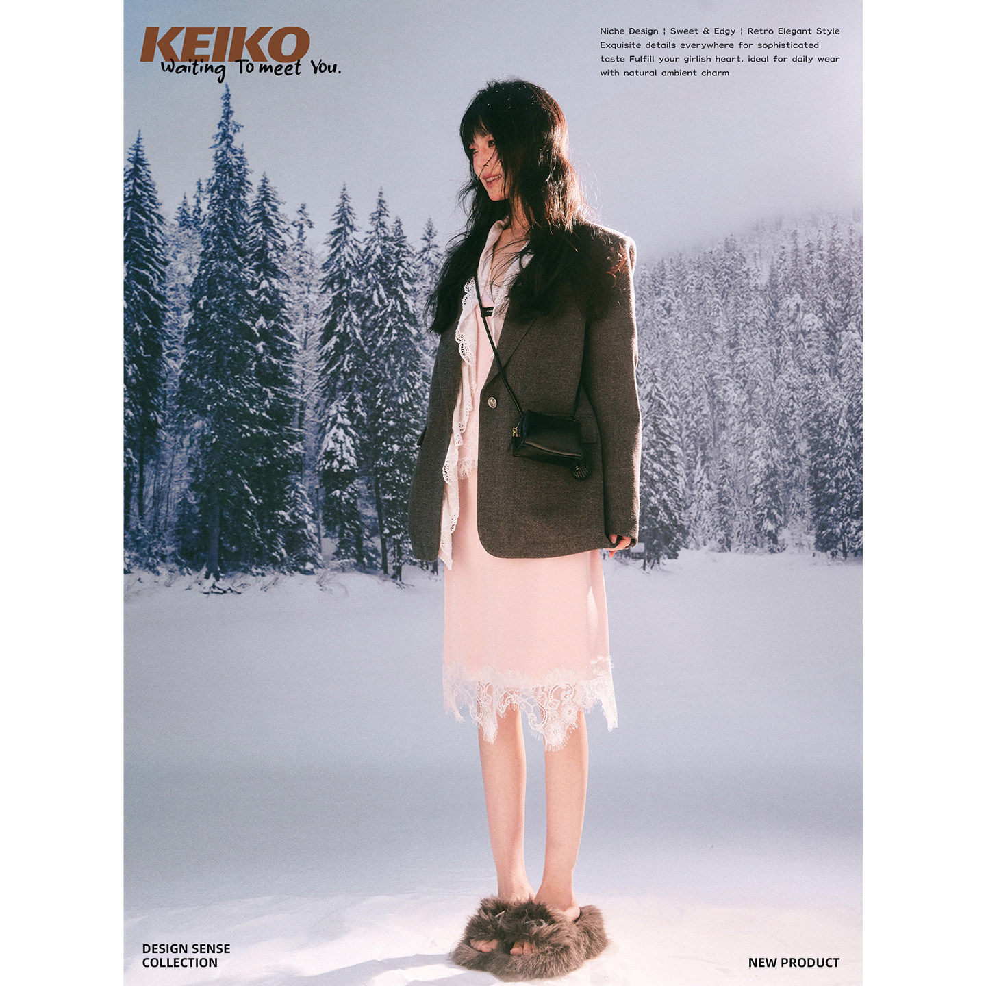 KEIKO秋冬磨毛垂感小西服