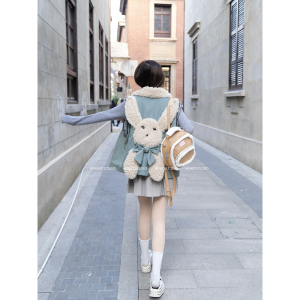 凯莉欧萌兔饰加厚保暖棉服马甲
