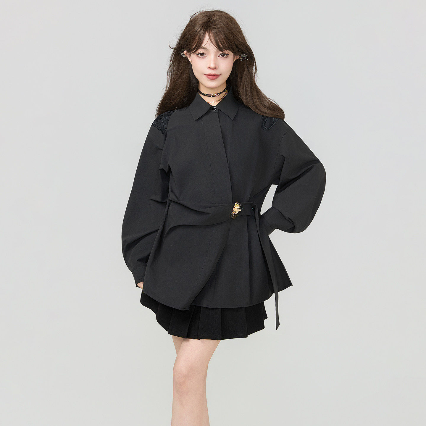 2026春季蝴蝶刺绣衬衫