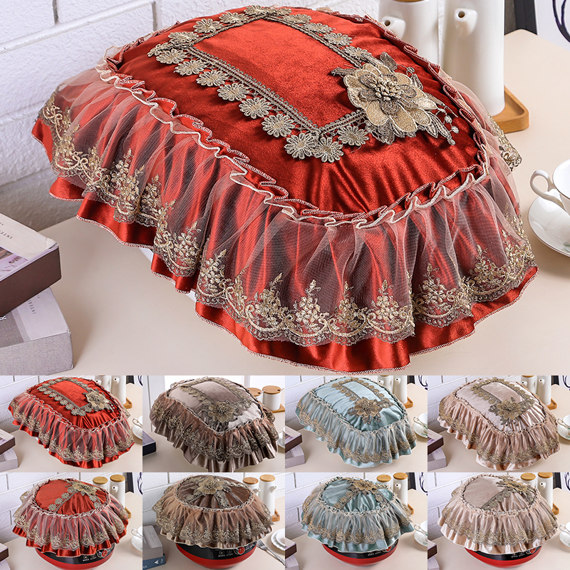 绣花电饭煲罩蕾丝布艺多用盖巾