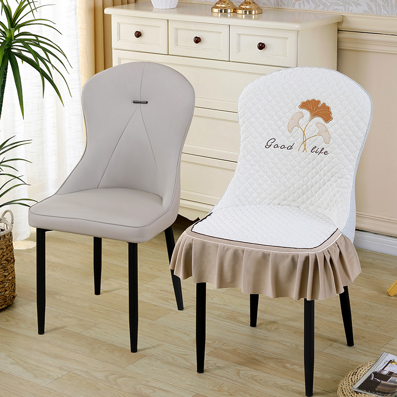 椅子套新款高级轻奢加厚异形圆弧形椅子套罩万能通用餐桌餐椅套H1