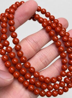 01F76凉山瓦西料南红柿子锦多圈手串