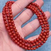 142C58凉山瓦西料南红火焰多圈手串