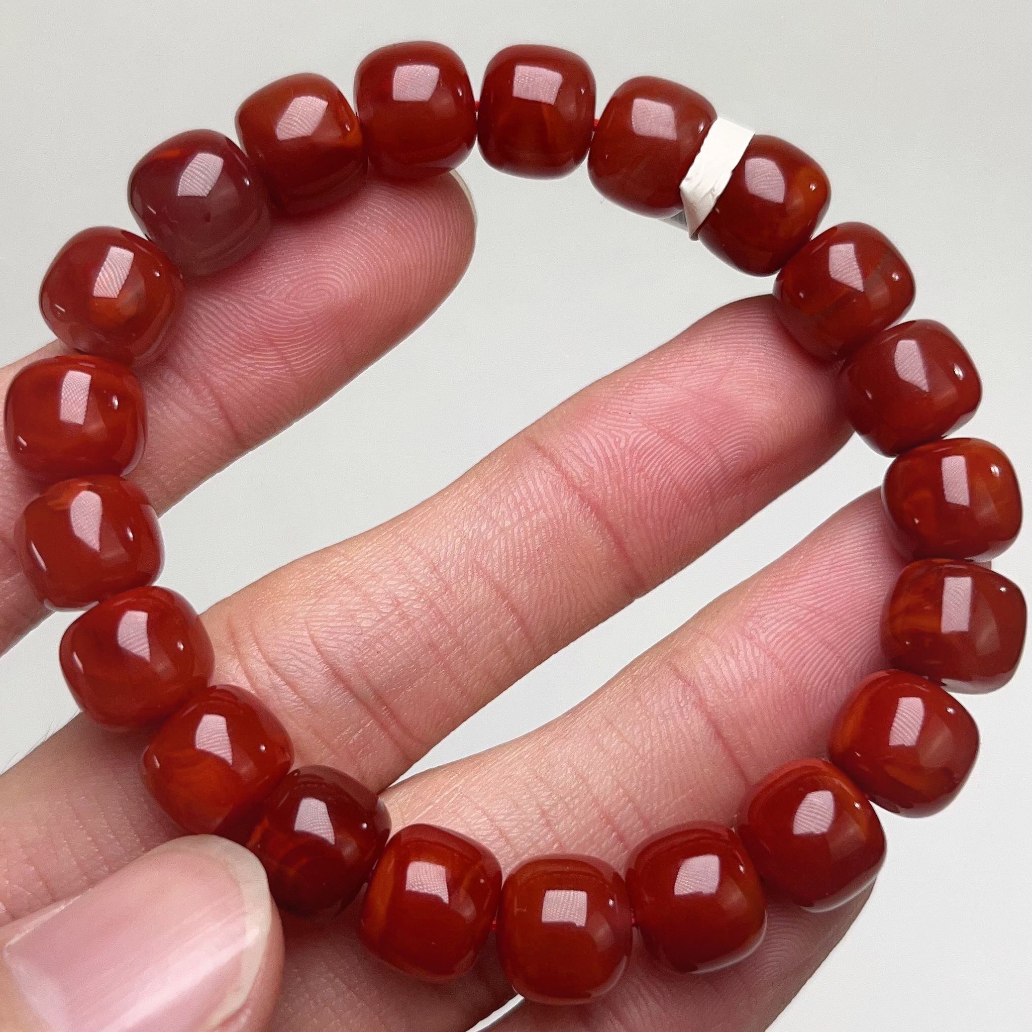 1108C29凉山南红牛血火焰老型单圈手串多样性发其一